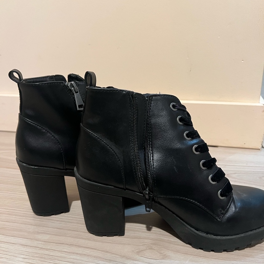 Black Combat Heels